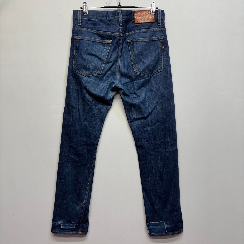 Brave Star Men Selvedge Jeans Size 32 Blue Denim Distressed D105 -7
